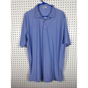 Peter Millar summer comfort honycomb print polo shirt size XL